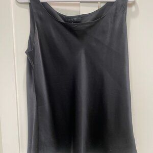 Black silk sleeveless top Lafayette 148